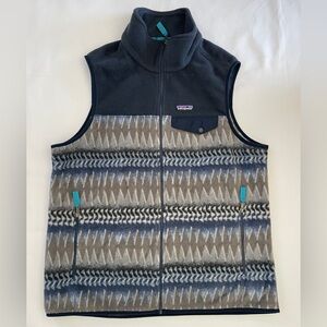 Patagonia Synchilla Snap-T Vest Men's Size L Laughing Waters Smolder Blue